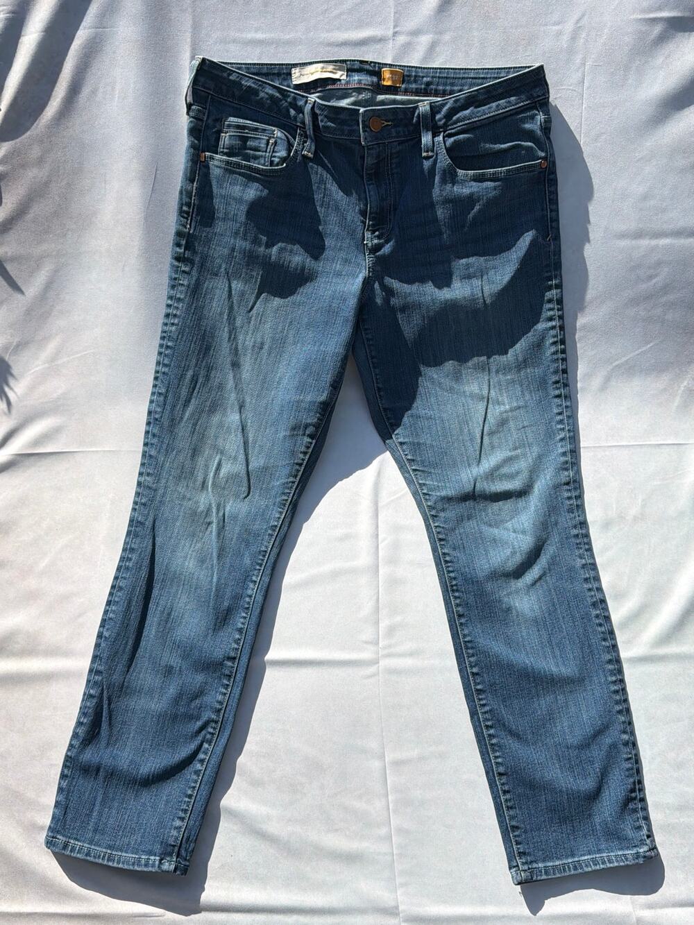 Pilcro Size 32 High Rise Straight Leg Blue Jean